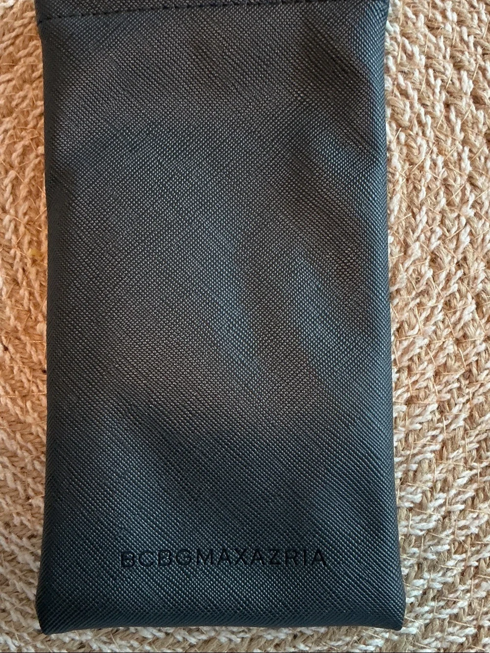 BCBGMaxAzria Black Textured Sunglasses Pouch